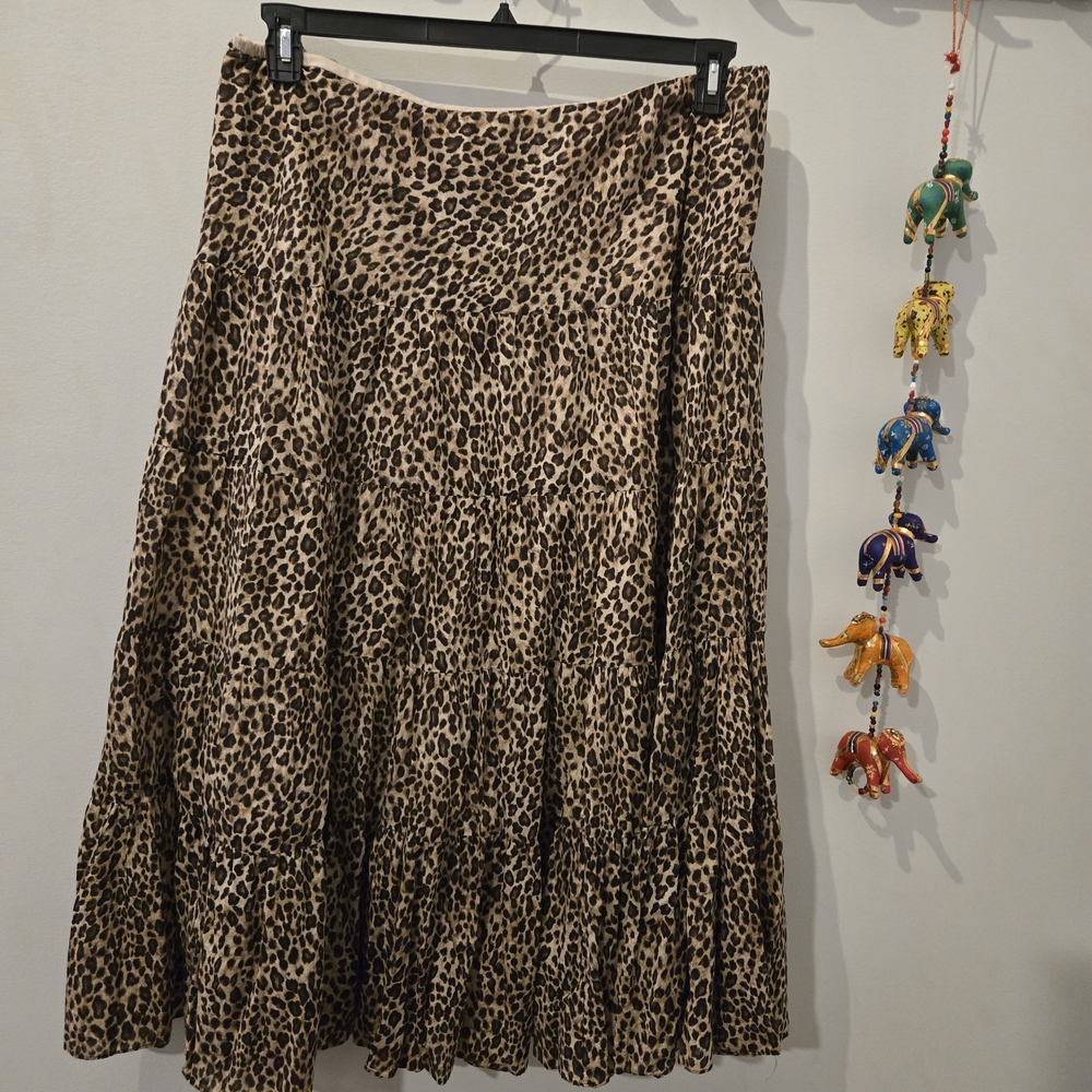 Ralph Lauren Animal Print A-Line Skirt